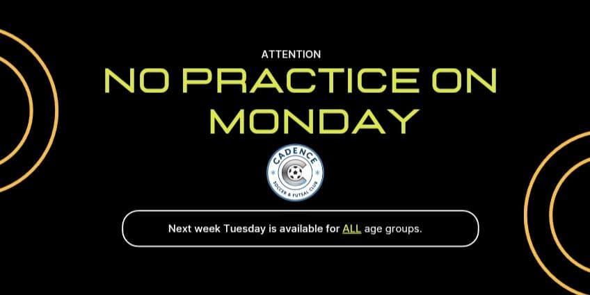 No practice Monday